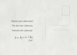 Þórunn Eymundardóttir, The Sky Over Libkovice. Postcard multiple, back side, 2015.