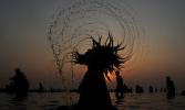  A sadhu at the confluence of the River Ganges and the Bay of Bengal. Photograph: Dibyangshu Sarkar